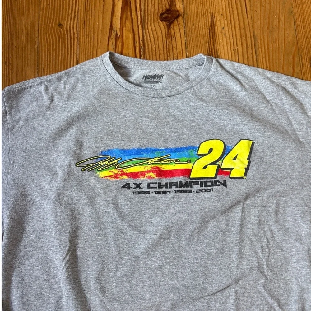 Hendrick Motorsports Jeff Gordon T-Shirt Mens Grey Racing Graphic‎ SIZE XXL